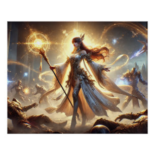 Divine Battle Healer Posters – Strength Compassion