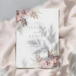 Divine Beauty: Blush & Rose Floral Wedding Invitation<br><div class="desc">Divine Beauty: Blush & Rose Floral Wedding Invitation
See matching collection in Niche and Nest Store</div>