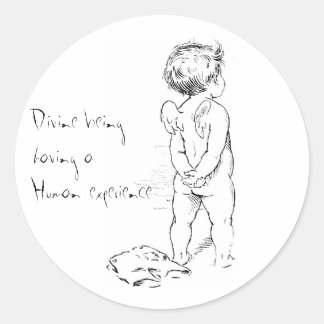 Divine being ....Human cherub sticker