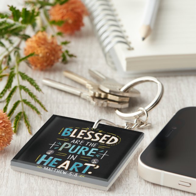 Divine Blessings: A Bible Verse Illumination Keychain (Front Right)