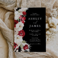 Divine Bloom: White & Red Floral Elegant Wedding