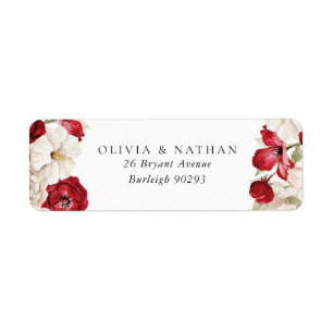Divine Bloom : White & Red Mariage Adresse de reto