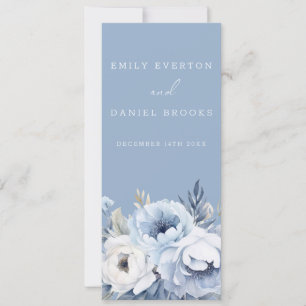 Divine Blue Gorgeous Wedding Ceremony Program