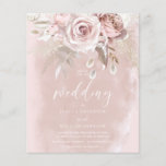 Divine Blush Dusty Rose Budget Wedding Invitation<br><div class="desc">Divine Blush Dusty Rose Budget Wedding Invitation</div>