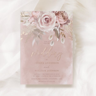 Divine Blush Floral Wedding Rose Gold