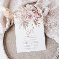 Divine Blush Pink Roses 80th Birthday Party