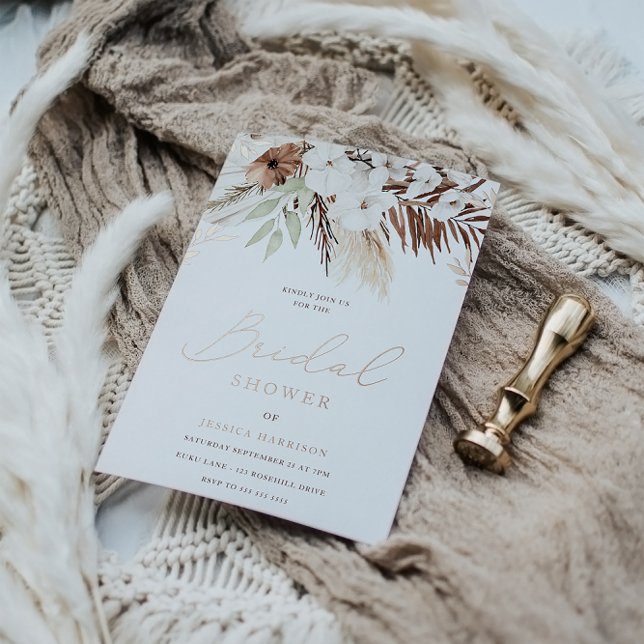 Divine Boho Floral Rose Gold Foil Bridal Shower (Creator Uploaded)