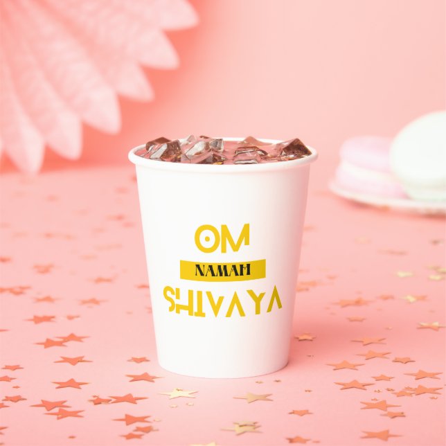 Divine Collection: Om Namah Shivaya Paper Cups (Insitu)