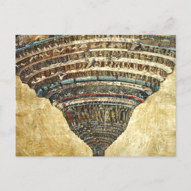 Divine Comedy By Sandro Botticelli Postcard (Front)