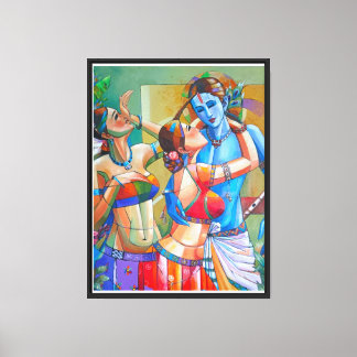 Divine Dance of Krishna Leela Canvas Print