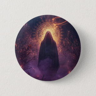 Divine Darkness – The Sacred Halloween Presence 2 Inch Round Button
