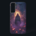 Divine Darkness – The Sacred Halloween Presence Samsung Galaxy Case<br><div class="desc">“Divine Darkness” tells the story of an ancient presence — a keeper of sacred balance. The radiant golden mandala behind the hooded form represents divine order within chaos, while the purple mist and candles evoke the eternal festival of light and shadow. This artwork is a reminder that even on Halloween...</div>