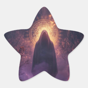 Divine Darkness – The Sacred Halloween Presence Star Sticker