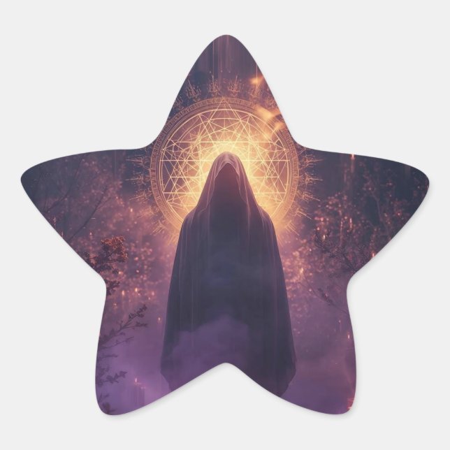 Divine Darkness – The Sacred Halloween Presence Star Sticker (Front)