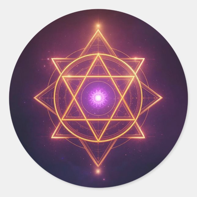 Divine Diwali Energy Flow | ArtivaNest Classic Round Sticker (Front)