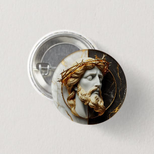 Divine Embellishment Jesus looking in the heavens 1 Inch Round Button