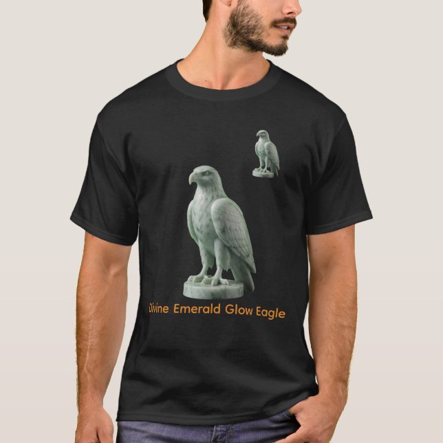 Divine Emerald Glow Eagle T-Shirt (Front)
