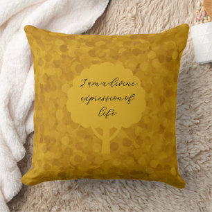  Divine expression: Autumn Caramel Throw Pillow