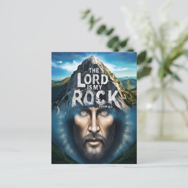 Divine Faith: The Lord Is My Rock Postcard (Standing Front)