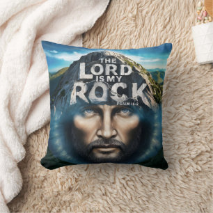 Divine Faith: The Lord Is My Rock Throw Pillow