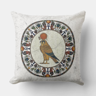 Divine Falcon of Horus | Royal Sky God Egyptian Throw Pillow