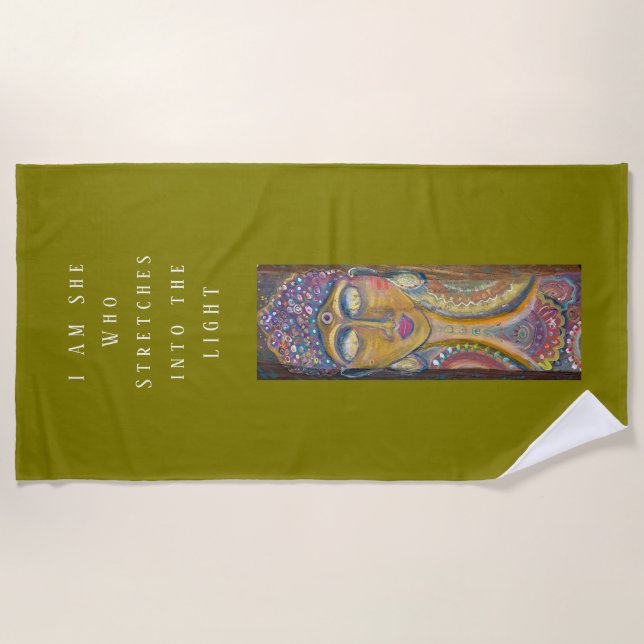 Divine Feminine Buddha original art Towel (Front)