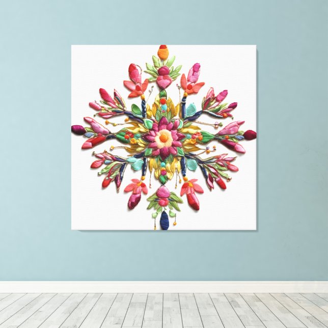 Divine Feminine Floral Energy A Gift of Beauty Canvas Print (Insitu(Wood Floor))
