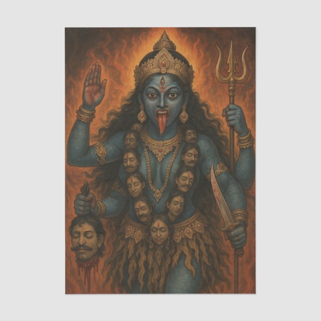 Divine Feminine Kali Goddess  Tissue Paper (Front)
