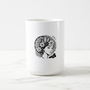 Divine Feminine Mandala Art Floral Crystal Goddess Coffee Mug
