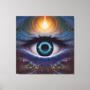 Divine Glowing Above The Spiritual Third Eye Canvas Print