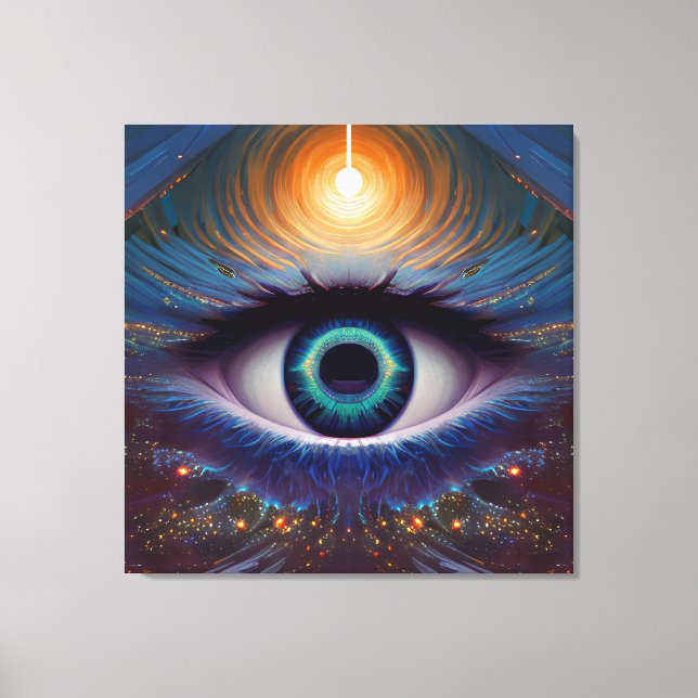 Divine Glowing Above The Spiritual Third Eye Canvas Print (Front)