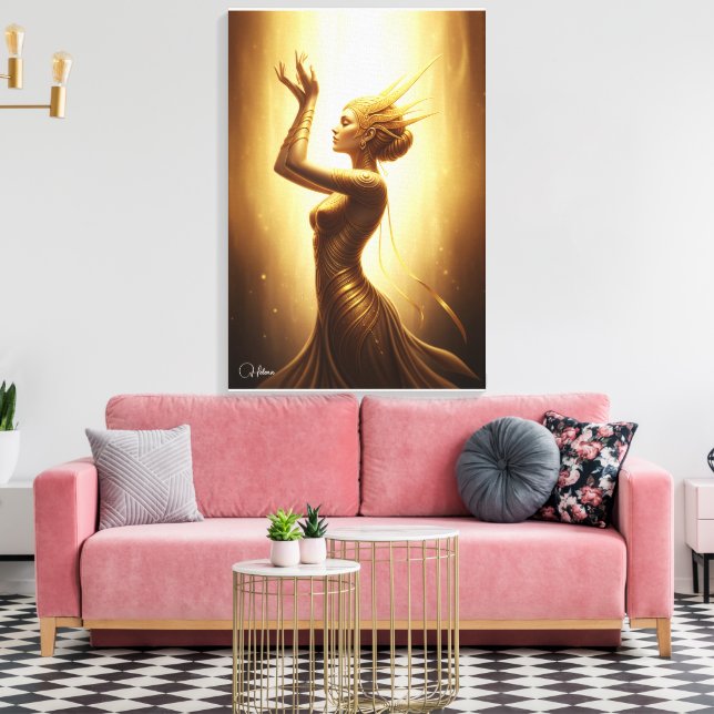 Divine Golden Goddess Canvas Art (Insitu(LivingRoom))