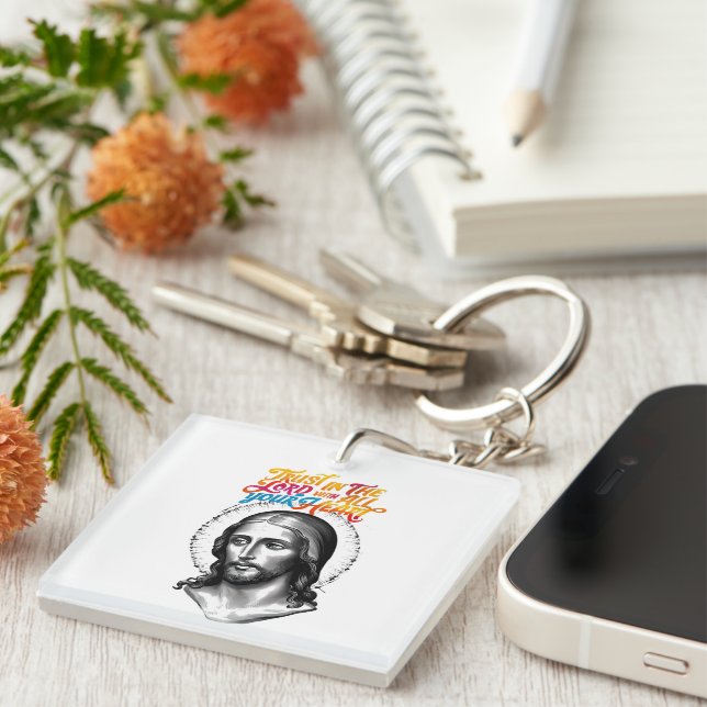 Divine Guidance: Trust in the Lord Keychain (Front Right)