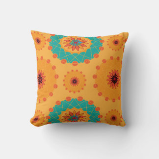 Divine heart flower patterns throw pillow