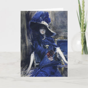 Divine in Blue Greeting Card
