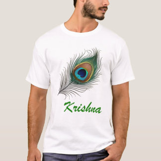 Divine Krishna Peacock Feather T-Shirt Design!