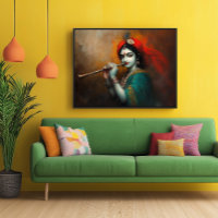 Divine Lord Krishna Baroque Antique Style 