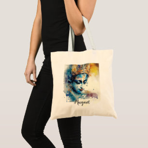 Divine Lord Krishna Colourful Personalized name Tote Bag