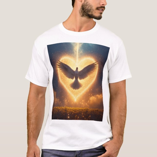 "Divine Love: The Holy Spirit's Radiance" T-Shirt (Front)