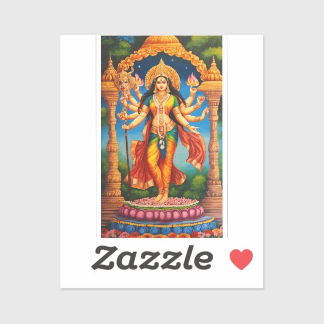 Divine Maa Durga Mandap: Hand-Drawn Masterpiece in (Sheet)