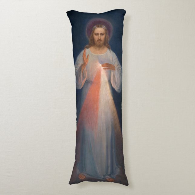 Divine Mercy by Kazimierowski Eugene Body Pillow (Front Vertical)