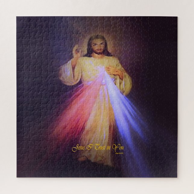 Divine Mercy Gold Jigsaw Puzzle (Vertical)