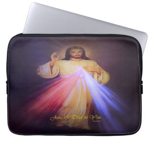 Divine Mercy Gold Laptop Sleeve