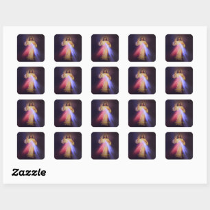 Divine Mercy Gold  Square Sticker