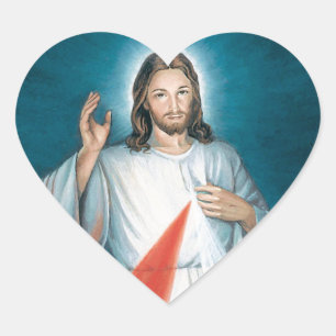 divine mercy heart sticker