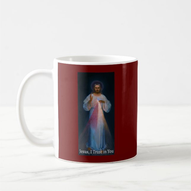 Divine Mercy Image of Jesus Christ Coffee Mug (Left)