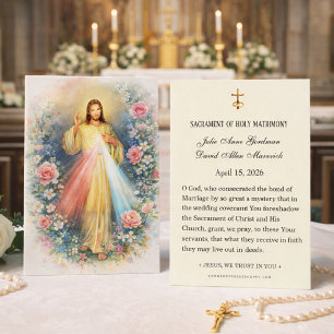 Divine Mercy Jesus Elegant Catholic Wedding Prayer