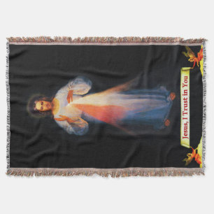 Divine Mercy Jesus Faustina 02 2020 Throw Blanket