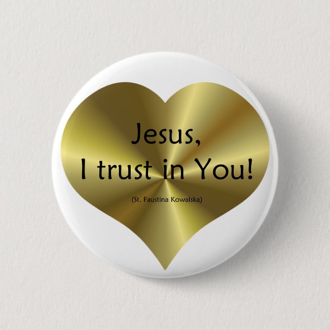 Divine Mercy: Jesus I trust in You 2 Inch Round Button (Front)