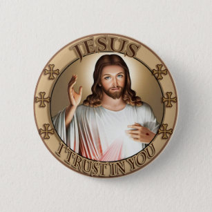 Divine Mercy Jesus I Trust In You Devotional Image 2 Inch Round Button